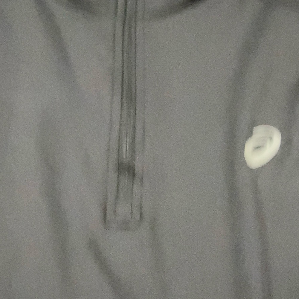 ASICS Quarter-Zip Pullover Men's XL Black Athletic Shirt Long Sleeve Thumbhole - Picture 2 of 6